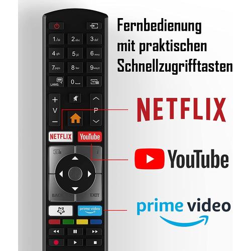 Telefunken D50U551N1CW 50 Zoll Fernseher (4K Ultra HD, HDR, Triple Tuner, Smart TV, Works with Alexa, HD+)