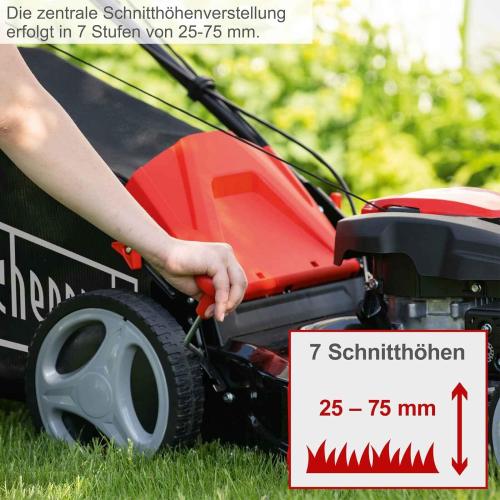 Scheppach Benzin Rasenmäher MS173-51 mit Antrieb | 51cm Breite | 4,1 PS Leistung