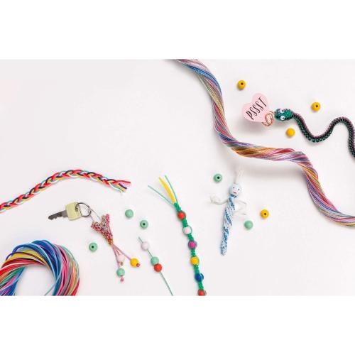 folia 731100 - Basic Mix 100 Stück  Scoubidou Flechtschnüre, 100 cm