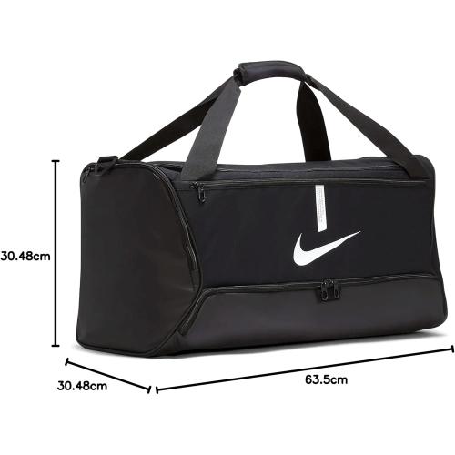 Nike Unisex – Erwachsene Academy Team Fußball Seesack, Größe: M - 64 x 30 x 31 cm / 60 L , SCHWARZ