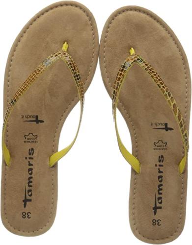 Tamaris Damen 1-1-27124-24 Pantoletten, Gelb (Sun Snake Uni 624), 41 EU