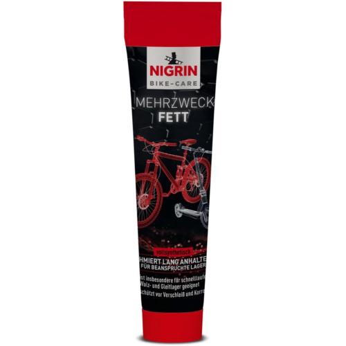 NIGRIN BIKE-CARE Mehrzweck-Fett, 100 g Tube, Schmierfett für Fahrrad, auch für Hobby und Werkstatt, Harz- und Silikonfrei