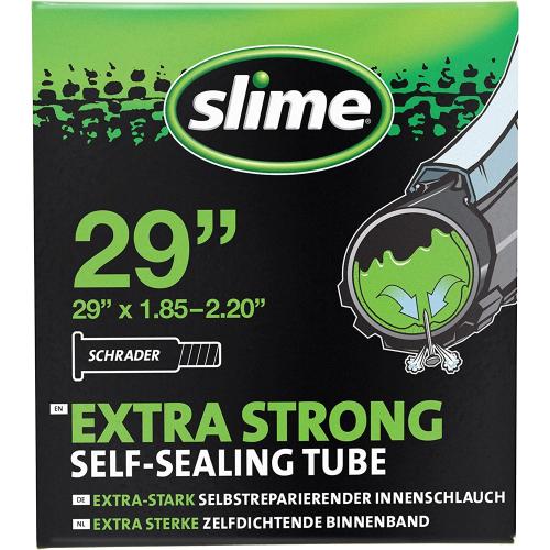 Slime 30078 Fahrrad-Reifenschlauch mit Slime-Dichtmittel gegen Pannen, Selbstdichtend, Schrader Ventil, 47 x/55–622 mm (29 x 1,85–2,20")