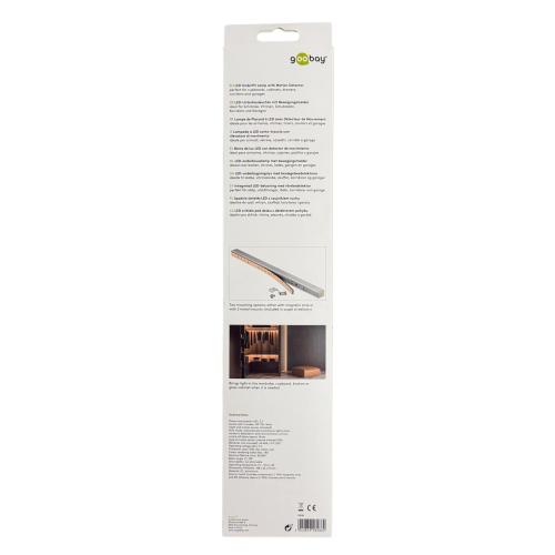 Goobay LED-Unterbauleuchte mit Bewegungsmelder 30 cm Farbtemperatur 3000K warm-weiß - SILBER
