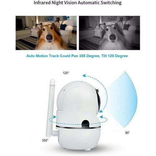 Denver SHC-150 überwachungskamera WiFi mit IR-LED für Nachtsicht, HD 1280x720p, 12fps WEISS