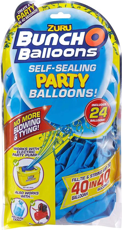 Zuru 56173 - Bunch O Balloons Party, Refill Pack mit 24 Ballons und Adapter BLAU