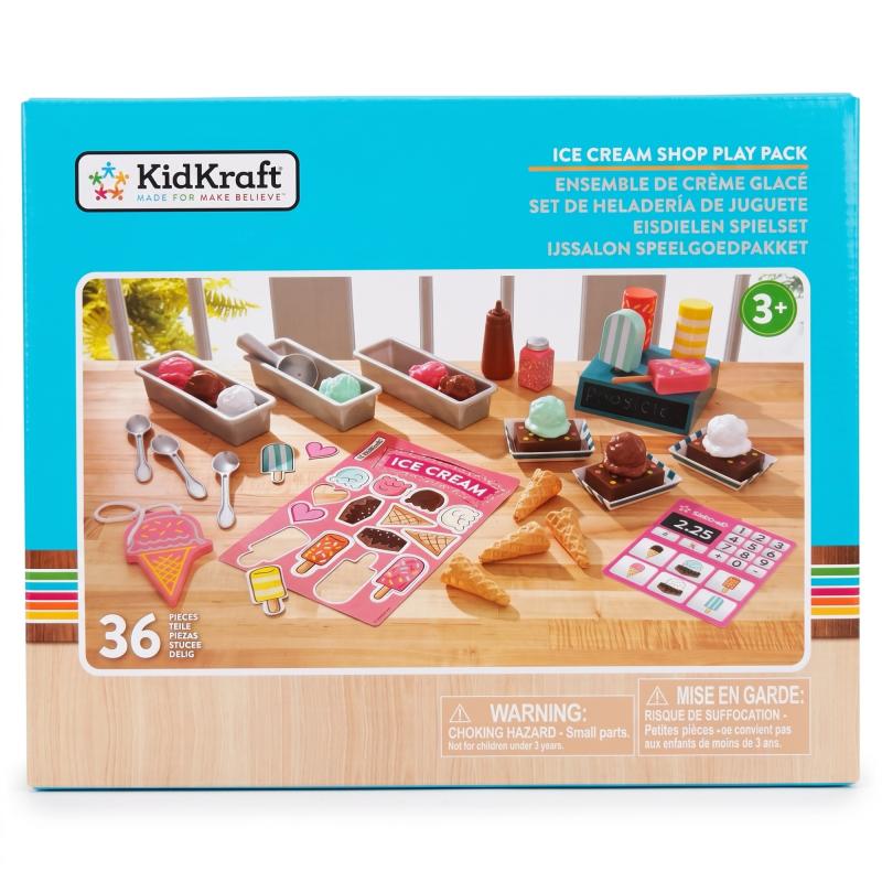 KidKraft 53539 - Eisdielen Spielset mit Eistüten, Brownies und Magneten für die Kinderküche