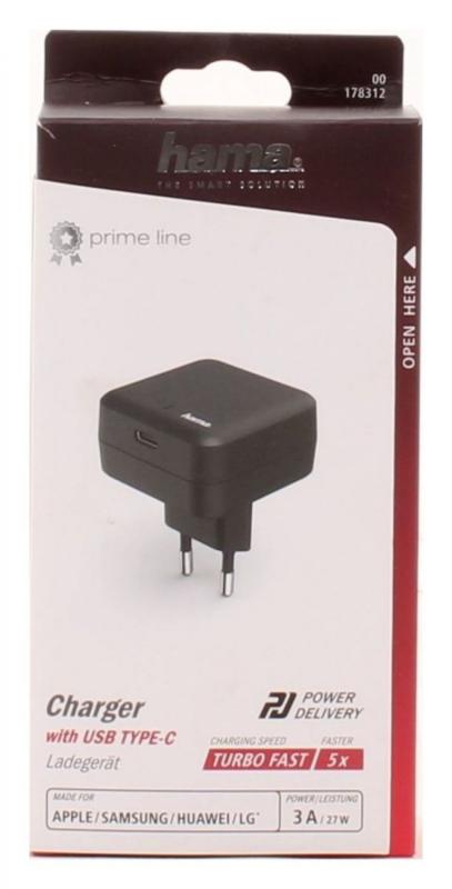 Hama 00178312 Innen Schwarz Ladegerät von Mobiltelefonen – Ladegeräte von Mobiltelefonen (Innen, Smartphone, Tablet, Sektor, schwarz, Status, 100 – 240)
