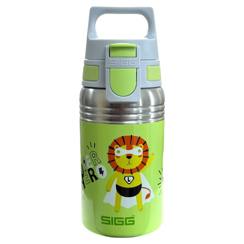 SIGG - Edelstahl Trinkflasche 0,5L - LÖWE HERO - BPA-frei - GRÜN