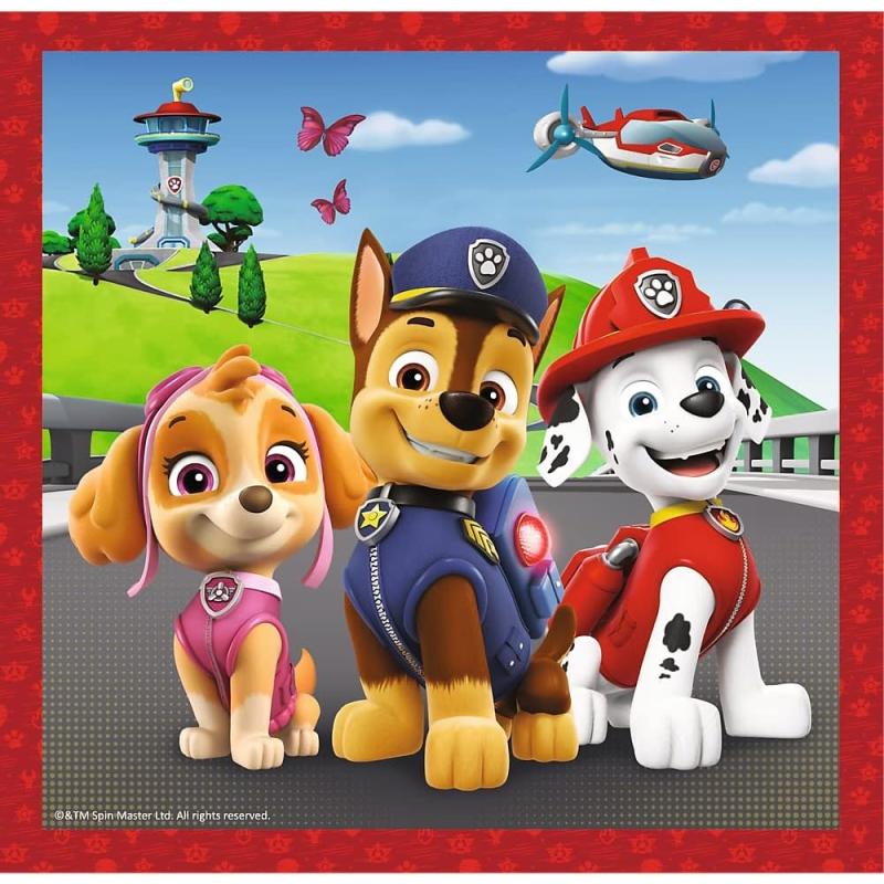 Trefl 34867 PAW Patrol Fröhliche Welpen-3in1 Elementen-Puzzles 20 bis 50 