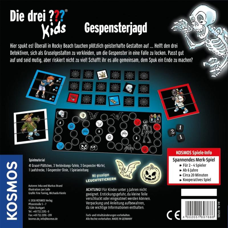 KOSMOS -Die drei ??? Kids - Gespensterjagd - Mit gruseligen Leuchtstickern
