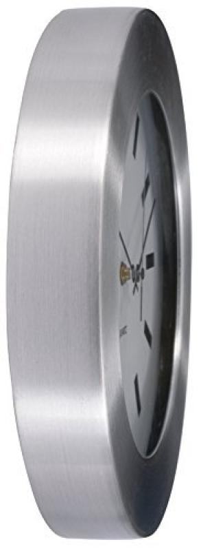 Runde Wanduhr TECK TIME/HORALU Durchmesser: 30 cm silber