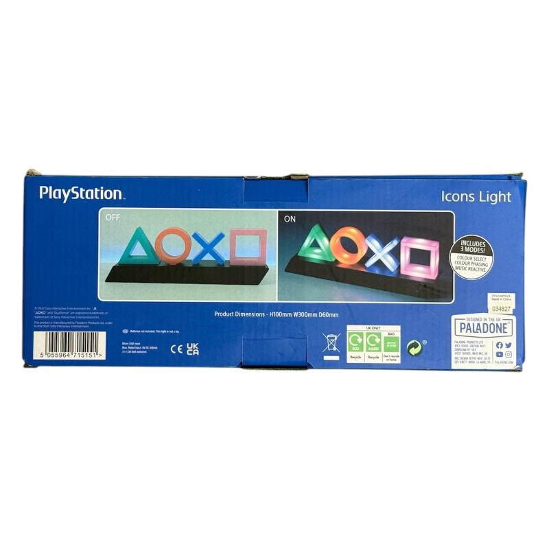 Paladone PLAYSTATION Icons Light mit 3 Lichtmodi - Musikreaktive Spielraumbeleuchtung