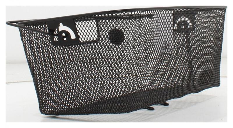 Fahrradkorb Schultaschenkorb engmaschig, Fischer schwarz, Gr.19,5 x 47,5 x 27 