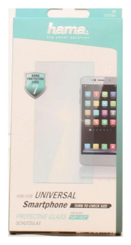 Hama Echtglas-Displayschutz "Universal" fr Smartphones mit Display 5,0'' - 5,2" 