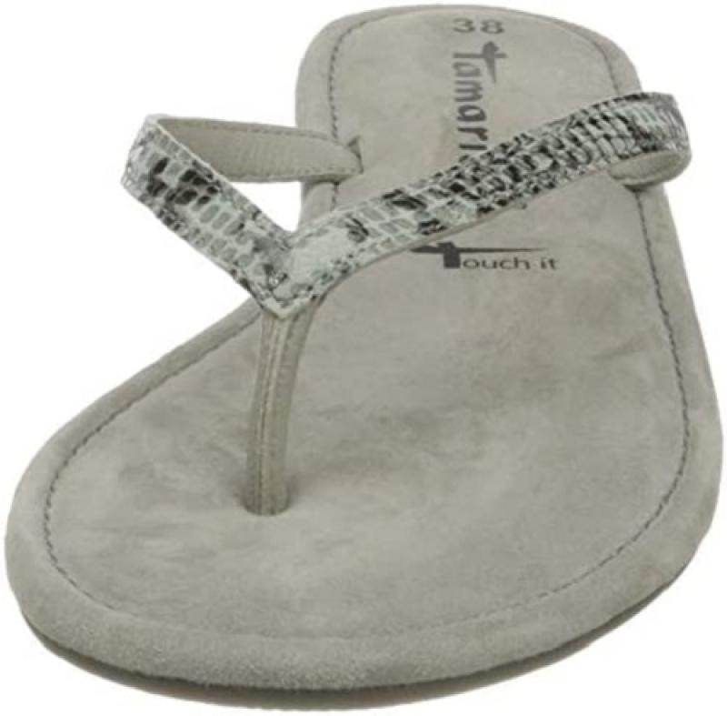 Tamaris Damen 1-1-27124-24 Pantoletten, Weiß (Offw.Snake Uni 118), 36 EU