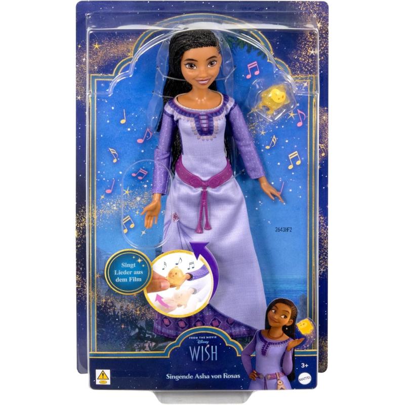 Mattel HVX68 - Disney WISH singende Asha von Rosas Modepuppe und Sternenfigur