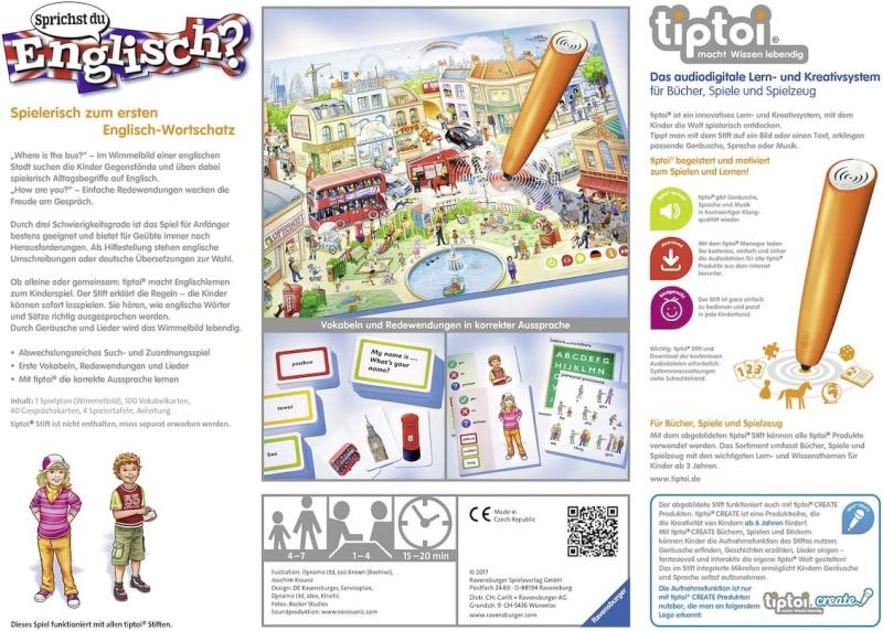 Ravensburger tiptoi 00786 - Sprichst du Englisch? Spiel, ab 4 Jahren, Lerne spielerisch und interaktiv Englisch