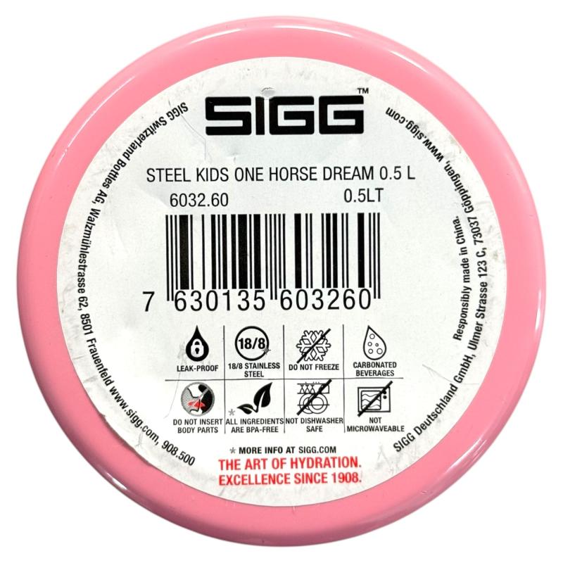 SIGG - Edelstahl Trinkflasche 0,5L - HORSE DREAM - BPA-frei - ROSA