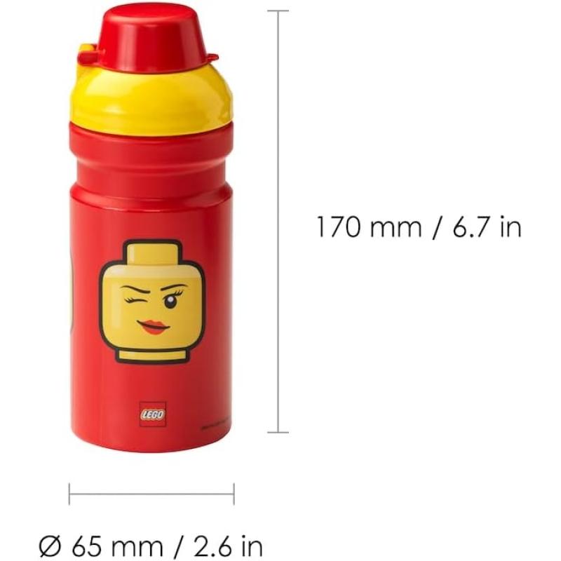 LEGO® Lunch-Set Classic Panier-Repas ICONIC GIRL -Trinkflasche + Brotdose  - Rot / Gelb