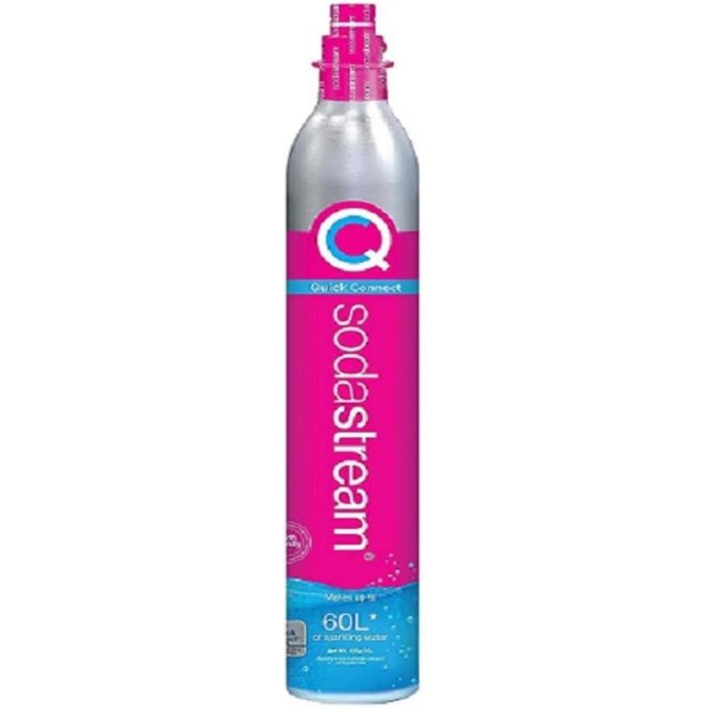SodaStream Quick Connect Reservezylinder, Kohlensäure für bis zu 60 Liter gesprudeltes Wasser, Pink