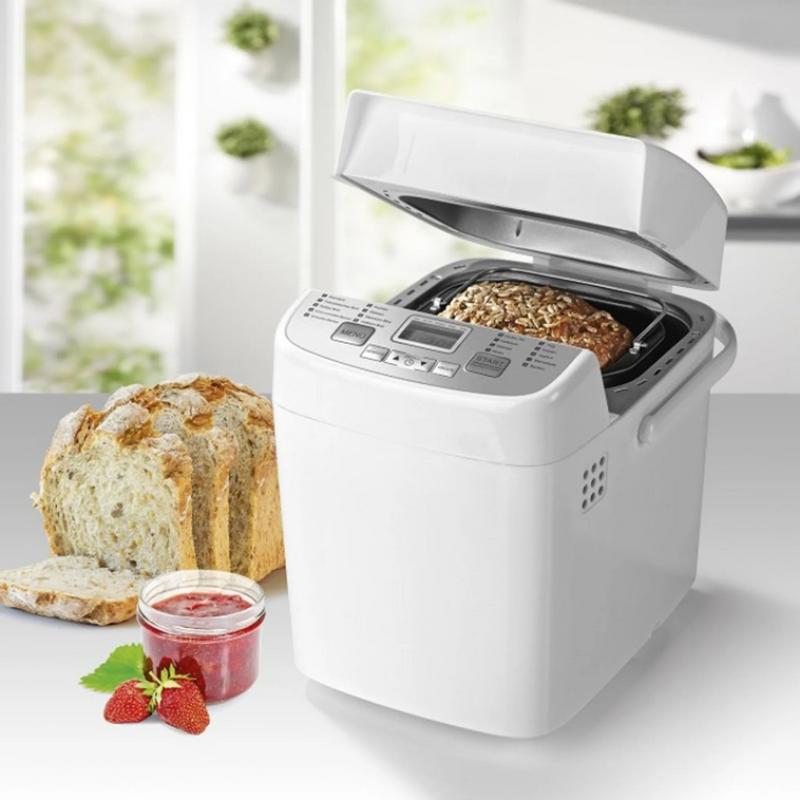 MAXXMEE Brotbackautomat mit 18 Backprogrammen | Einstellbarer Bräunungsgrad in 3 Stufen, zwei Brotgrößen (550g/700g), 15 Stunden Timer | Brotbackmaschine [500 Watt/weiß]