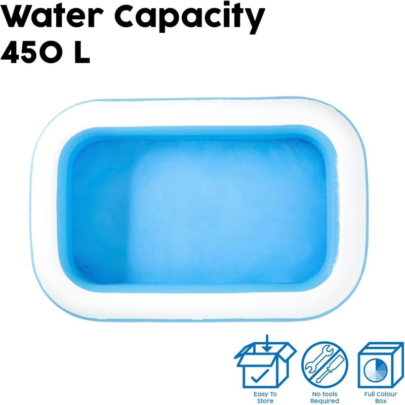 Bestway 54006 - Family Pool Planschbecken 262x175x50cm Türkis