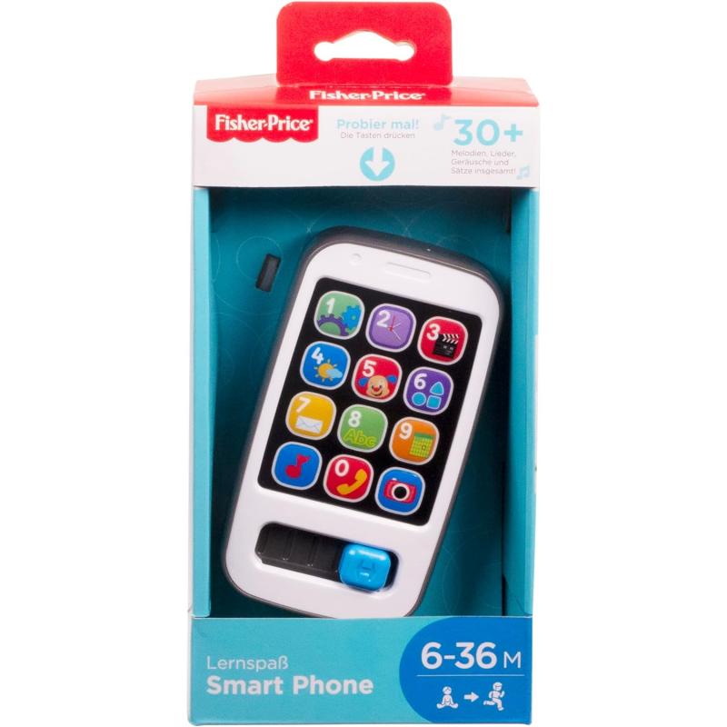 FISHER-PRICE Lernspaß Smartphone - interaktives Kinderspielzeug mit 20+ Liedern und Geräuschen, spricht deutsch