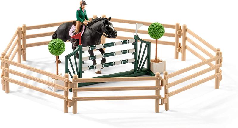 Schleich 42389  - Tierfiguren, Reitschule mit Reiterinnen und Pferden VERPACKUNGSSCHADEN