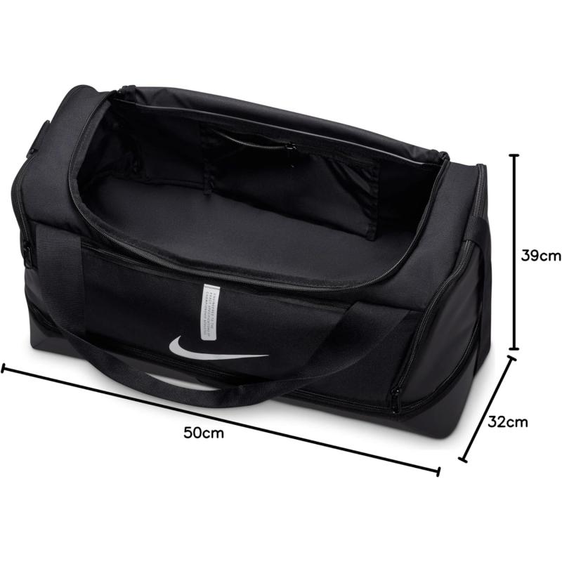 NIKE Academy Team Trainingstasche mit Bodenfach Gr. 53 x 30 x 27 cm (L x B x H) / 37L, Schwarz