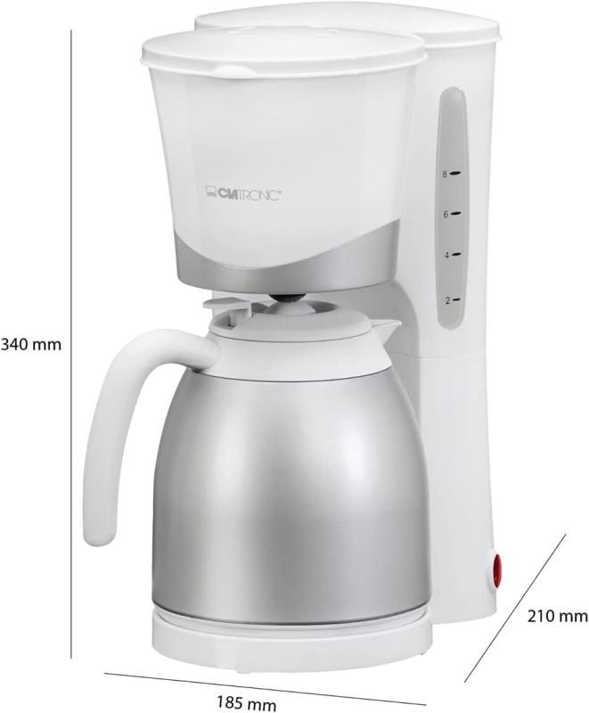 Clatronic Thermo-Kaffeeautomat KA3327 für 8-10 Tassen, Weiss