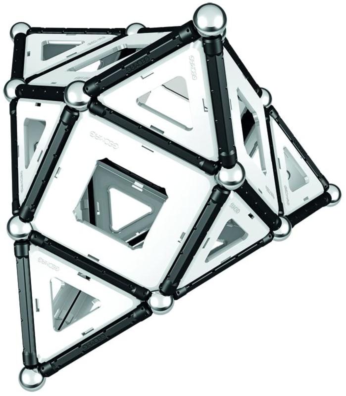 Geomag CLASSIC Black & White, Magnetkonstruktionen und Lernspiele, 104-teilig