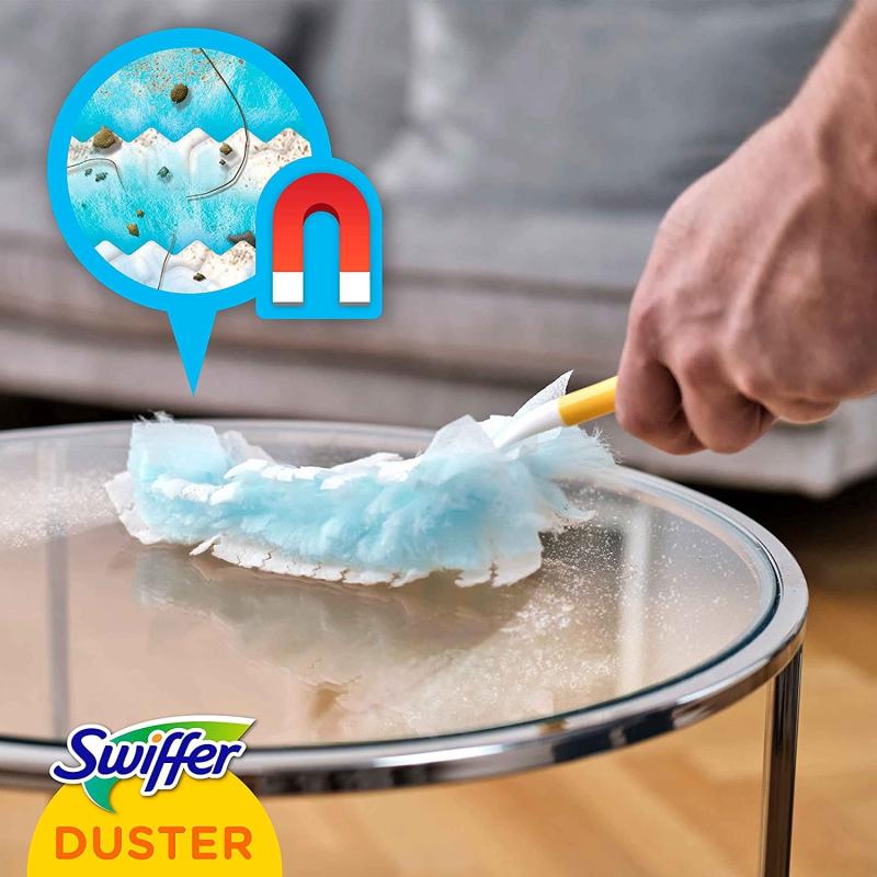 Swiffer DUSTER Staubmagnet mit Febreze Frische, Staubwedel + 3 Tücher