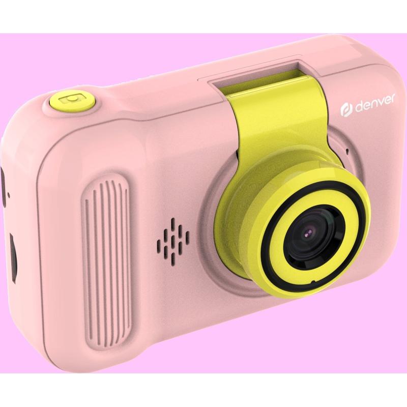 Denver KCA-1351 Kinderkamera – 40 MP, Flip-Objektiv für Selfies, Eingebaute Spiele, 2.4-Zoll IPS Display, ROSA