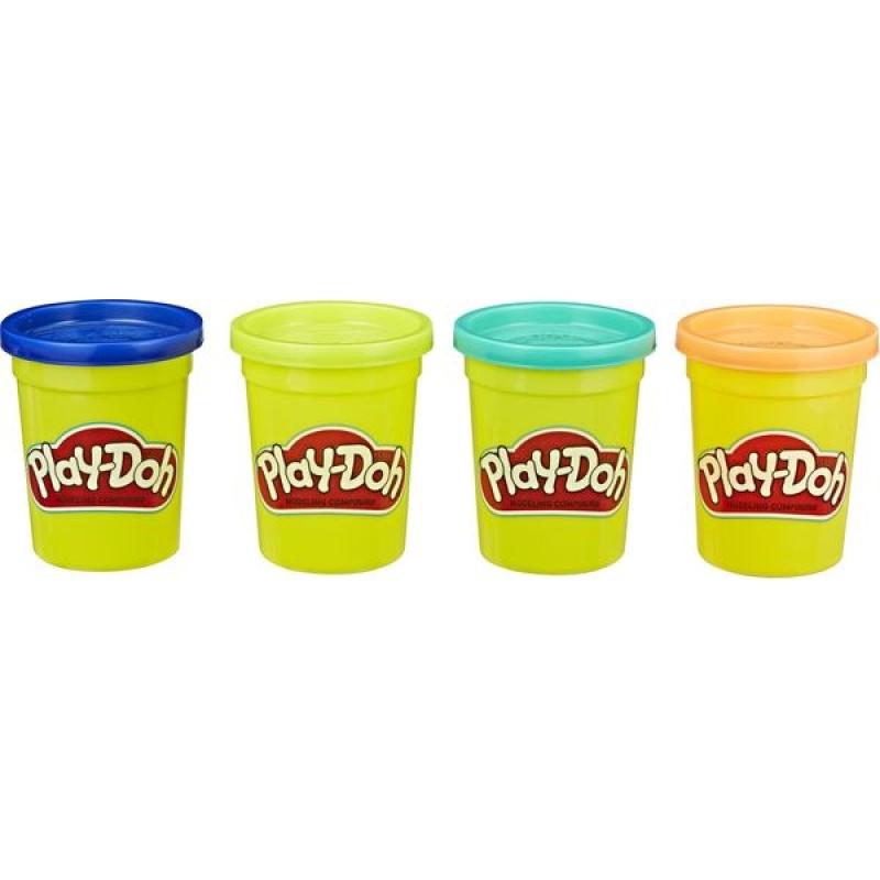 Play-Doh 4er Pack WILD, Knete für fantasievolles und kreatives Spielen E4867