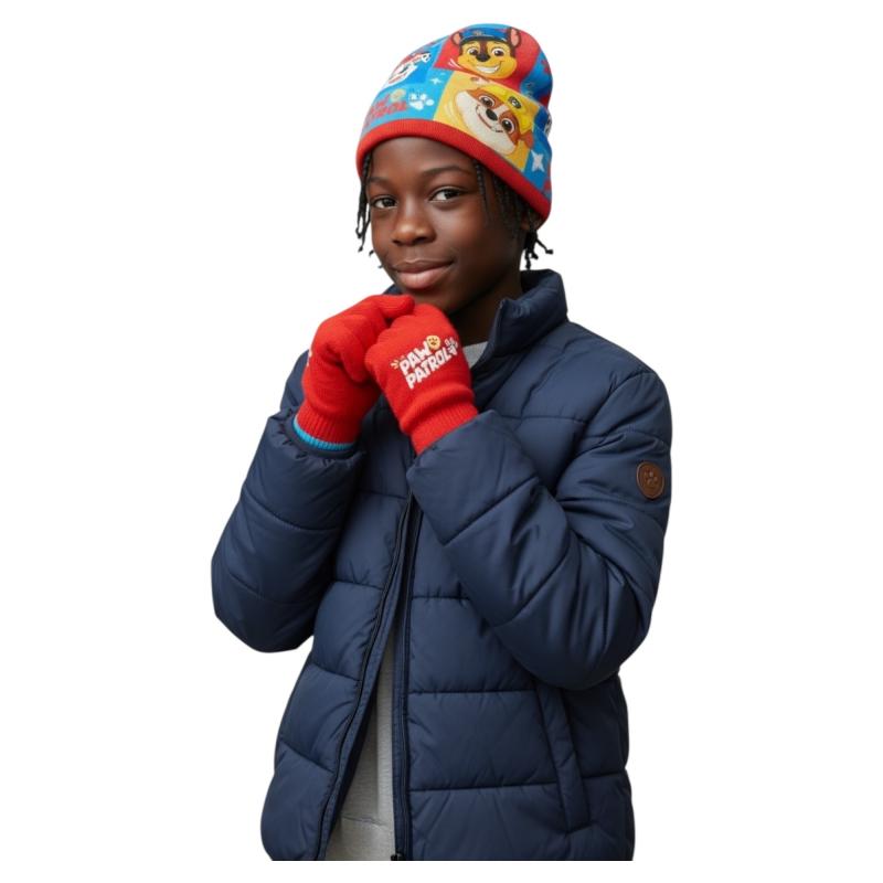 PAW PATROL 15477 - Kinder Winter Set Gr. 48/51 cm Mütze und Handschuhe