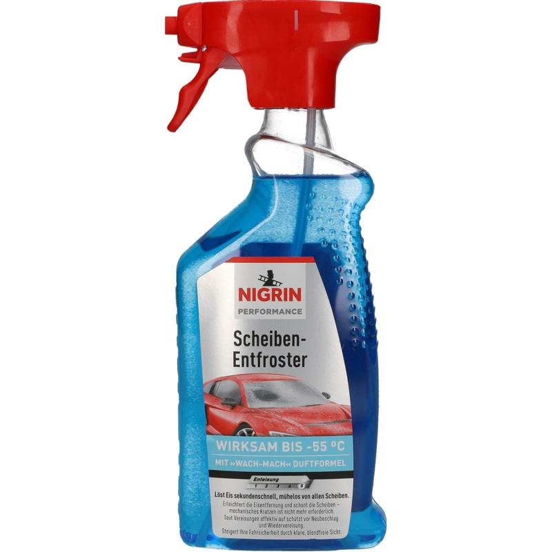 Nigrin Scheiben-Entfroster 500 ml, Scheiben-Enteiser-Spray, Pumpzerstäuber -55° C