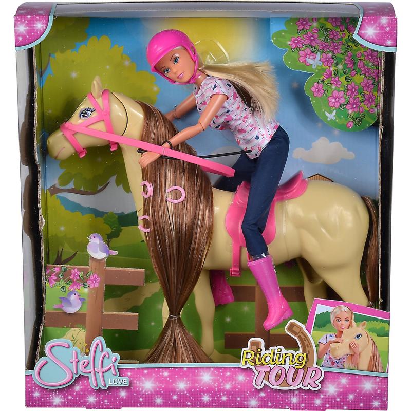 Steffi Love Reitausflug, Puppe mit Pferd 