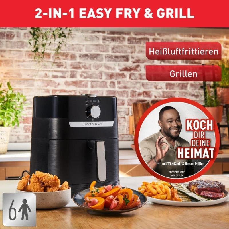 Tefal EY5018 Easy Fry & Grill Classic Heißluftfritteuse 4,2 Liter 1550 Watt