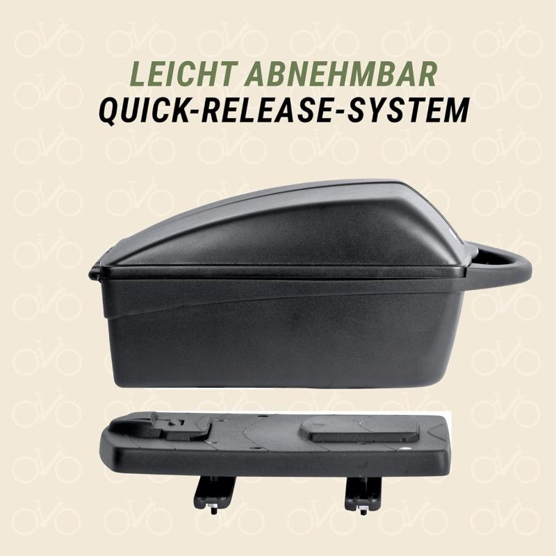 Polisport Fahrradgepäckträgerbox mit Quick-Release 5KG / 11L, Kunstoff, abschließbar, schwarz