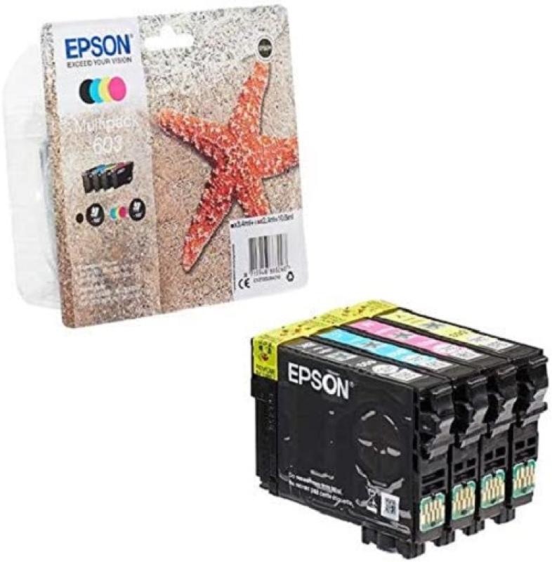 Epson Original 603 Tinte Seestern, WF-2830DWF WF-2835DWF WF-2850DWF XP-2100 XP-2105 XP-3100 XP-3105 XP-4100 XP-4105 (Multipack 4-farbig) Normalverpackung, Standard