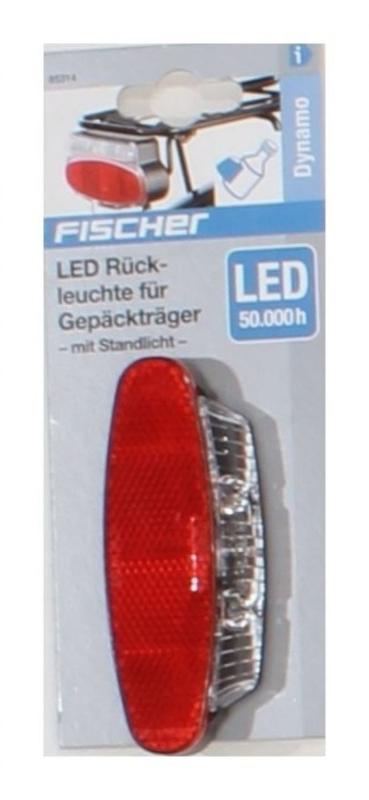 Fischer Erwachsene Dynamo LED-Rckleuchte Gepcktrger Standlicht, Rot, One Size 