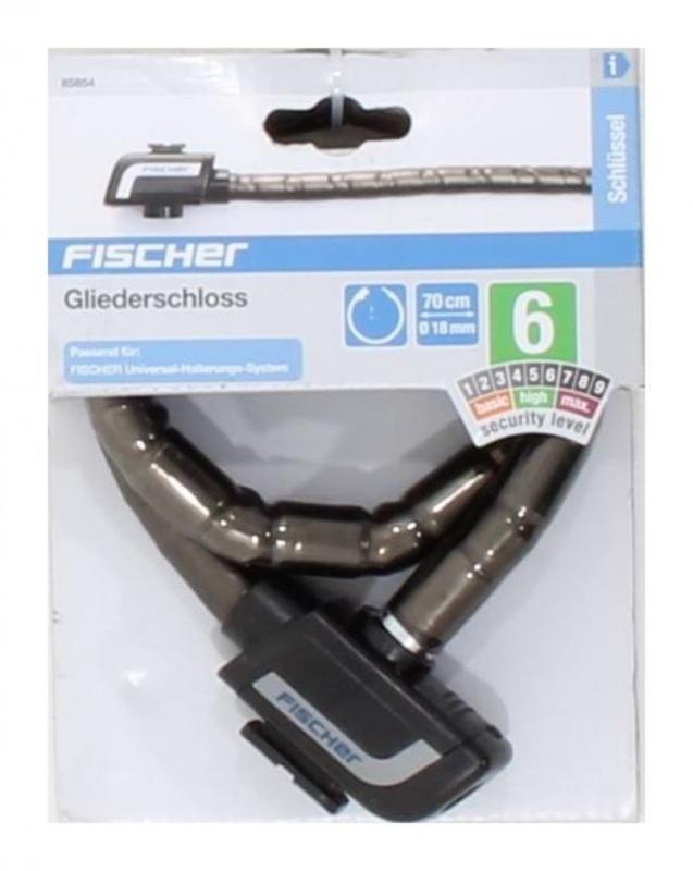 Fischer Gliederschloss, Lnge 70cm, Durchmesser 18mm, Schwarz, 70 cm 