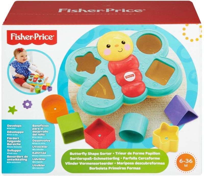 Fisher-Price CDC22 - Sortierspaß-Schmetterling, Babyspielzeug ab 6 Monaten