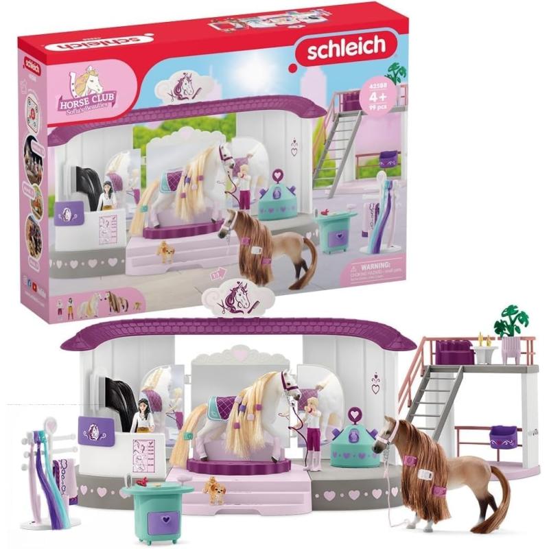 Schleich® 42588 Horse Club - Sofia's Beauties Pferde Beautysalon mit Stall, 99-teiliges Spielset