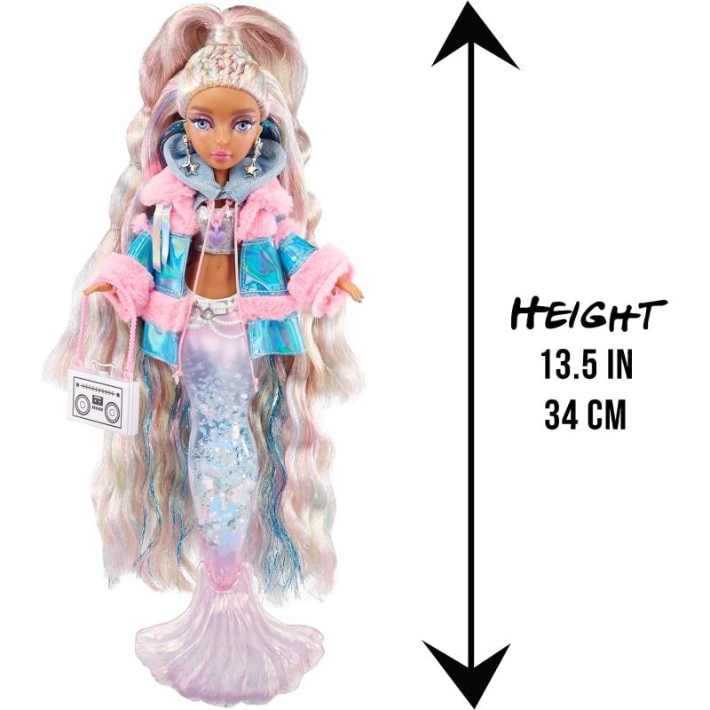 Mermaze Mermaidz Winter Waves - KISHIKO - Meerjungfrauen-Puppe, Flosse mit Farbwechsel, Schwanz mit Glitzerfüllung