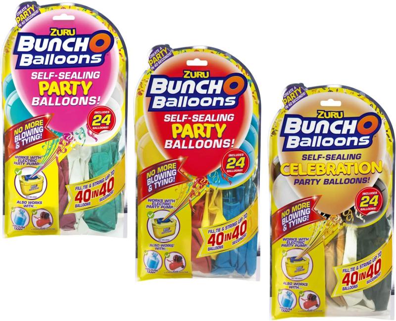 Zuru 51679 - Bunch O Balloons Party, 40 Ballons in 40 Sekunden, Refill Pack mit 24 Ballons und Adapter, 3 fach sortiert, keine Auswahl möglich