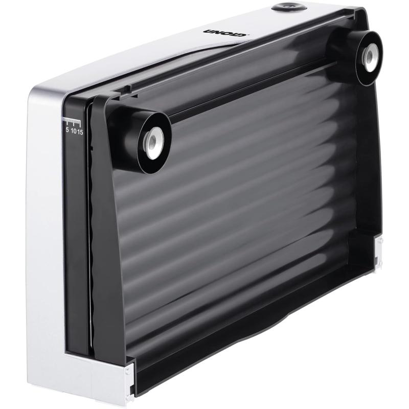 Unold 78866 ALLESSCHNEIDER Curve Silver, 100 W, 230 V, zusammenklappbar, Edelstahlmesser, Silber/Schwarz, Edelstahl