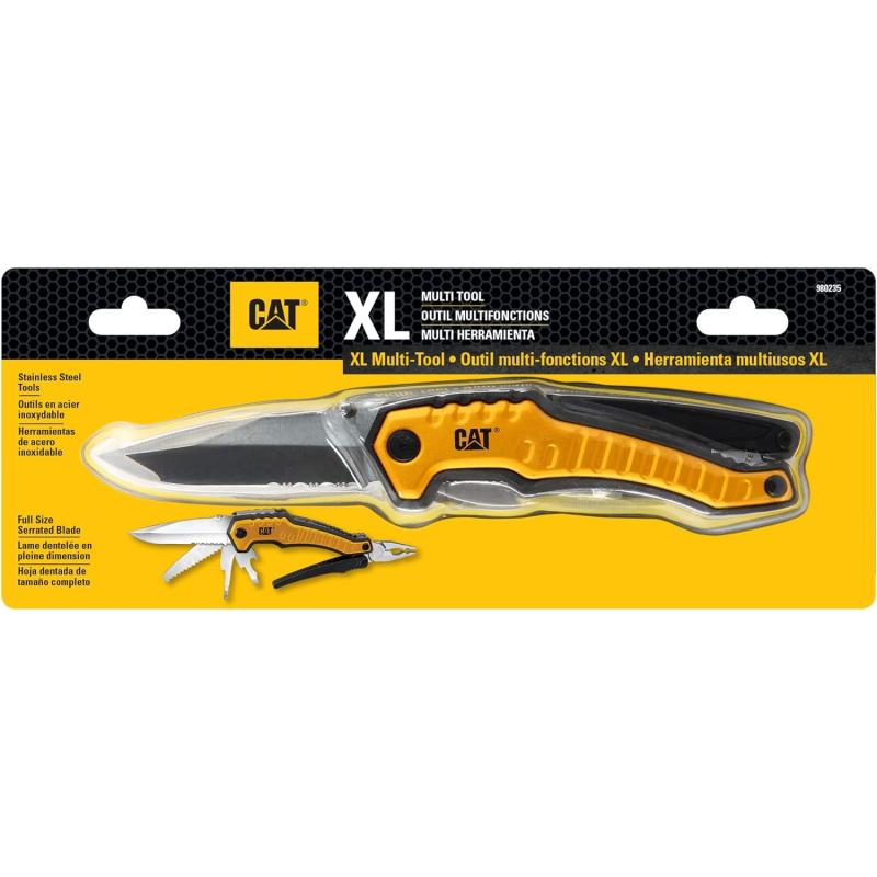 Caterpillar Multitool XL mit Werkzeugen aus Edelstahl, 9 in 1 CAT-Werkzeug