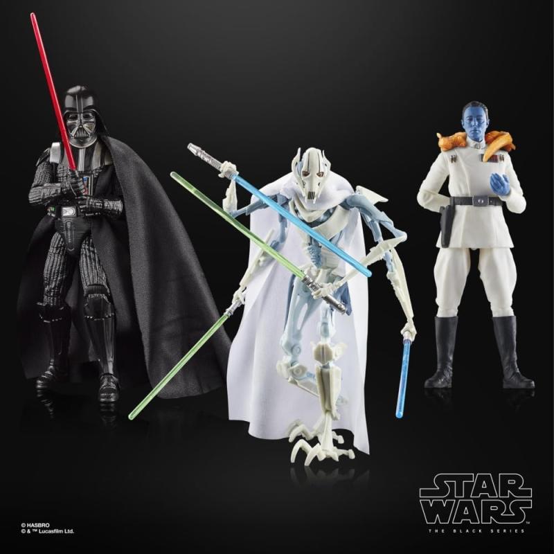 Hasbro G0659 - Star Wars The Black Series Darth Vader, Großadmiral Thrawn, General Grievous, Action-Sammelfiguren 3er-Pack, Skala 15 cm